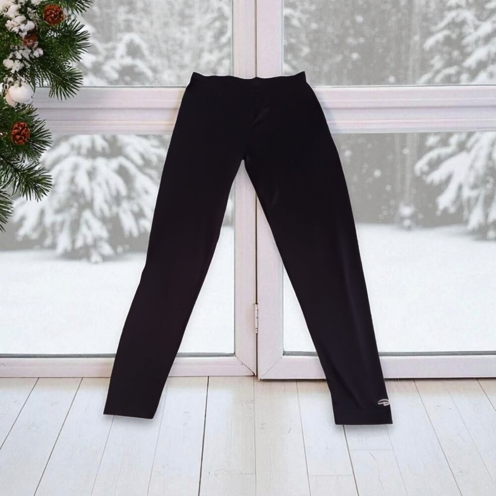 Duofold by Champion Womens Black Base-Layer Leggings Ski Snow Thermal L